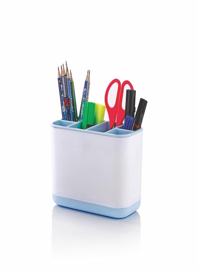 OLMARTT KITCHENWARE 6-Compartment Multi-Purpose Kitchen Organizer - Versatile Toothbrush Storage Caddy Detachable top & bottem (Sky Blue) - Image 1
